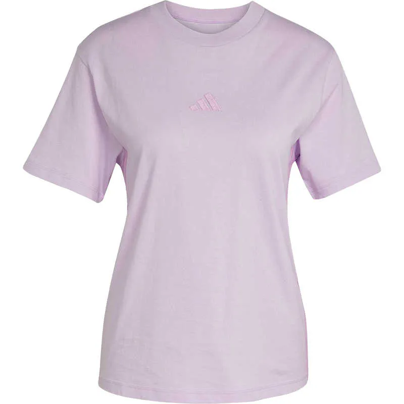 Adidas Drop Shoulder Sleeve T Shirt Women's Light Purple