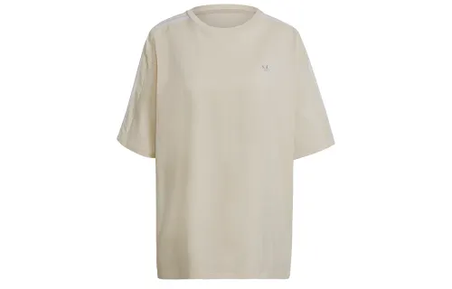 Adidas Originals T Shirts Women's Ecru Crew Neck Moderate