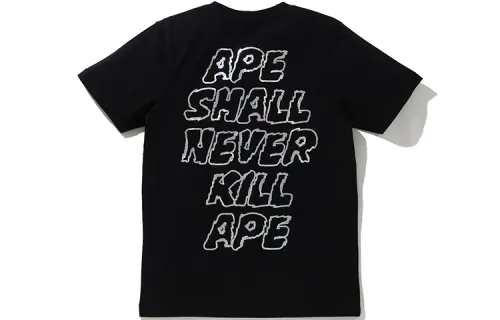 A BATHING APE Bape T Shirts Women's Crew Neck Moderate Straight Fit