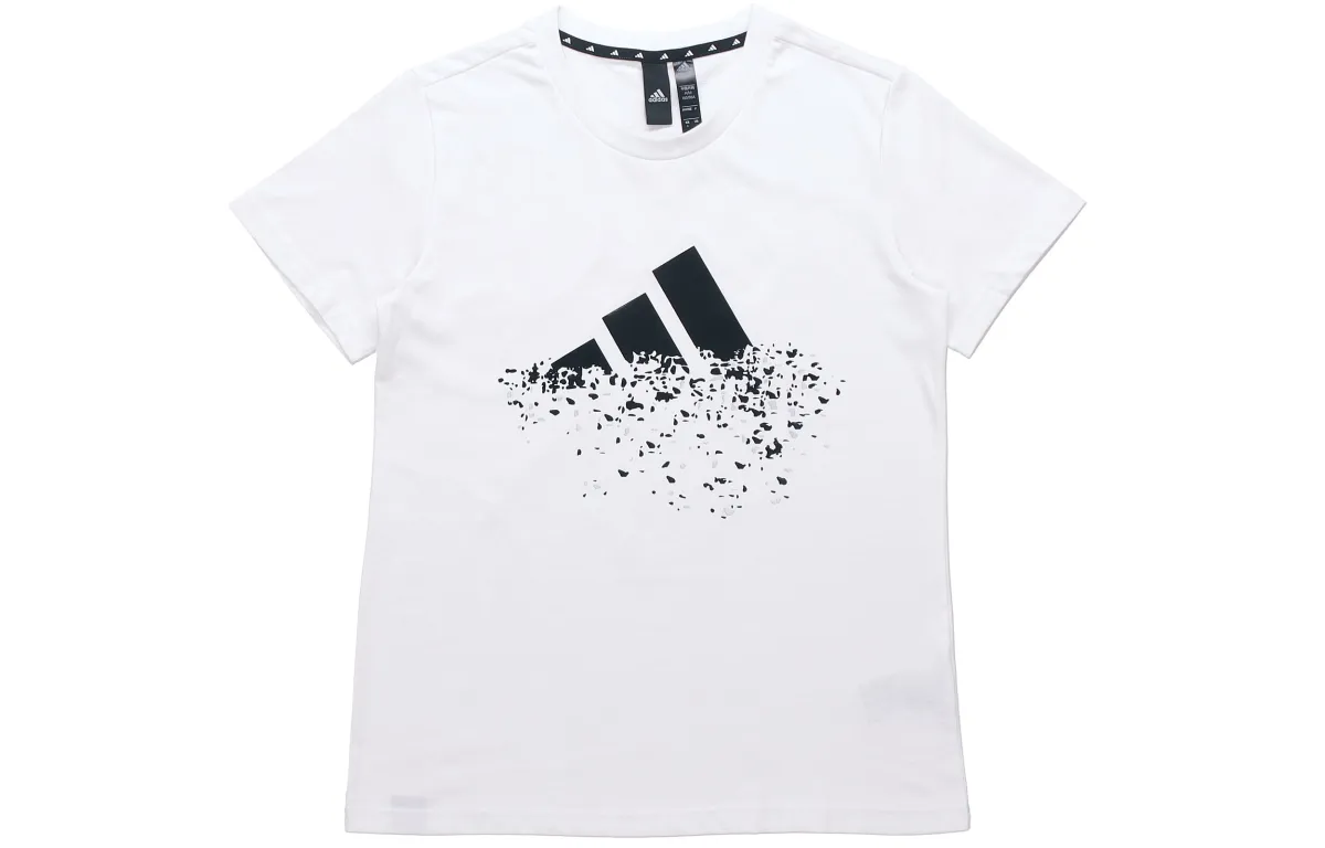 Adidas T-Shirts Women's White Crew Neck Moderate