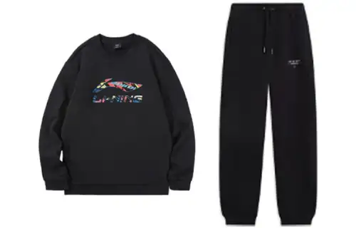Li Ning Sweatshirt Sets Men's Crew Neck Moderate
