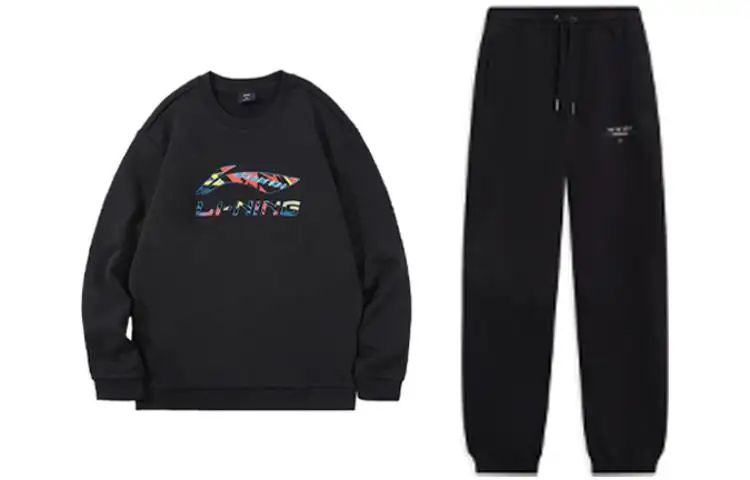 Li Ning Sweatshirt Sets Men's Crew Neck Moderate