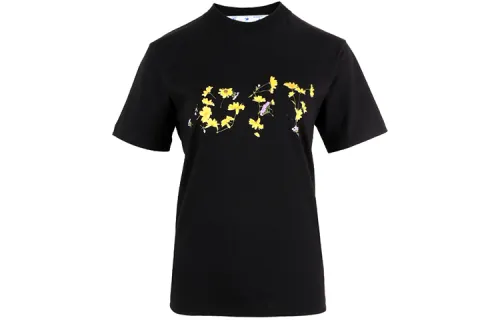 OFF-WHITE Flower Logo T-Shirt 'Black'