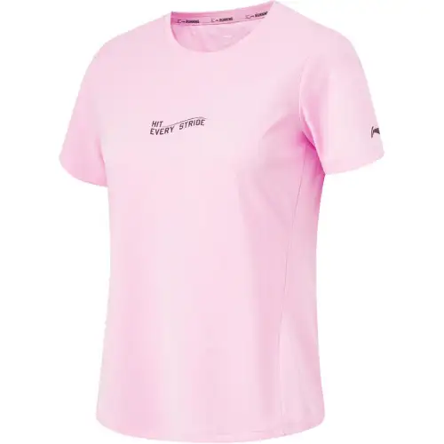 Li Ning Running Collection T Shirt Women's Diamond Pink