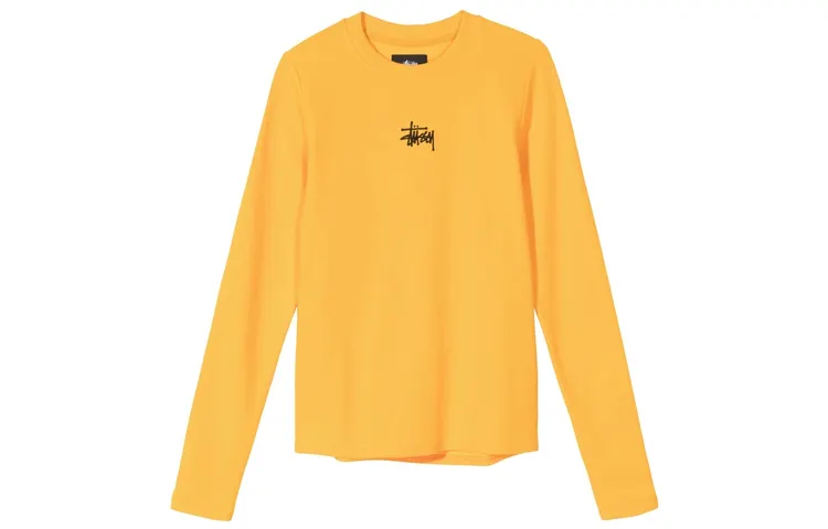 Stussy Baby Rib Long Sleeve Tee 'Black'