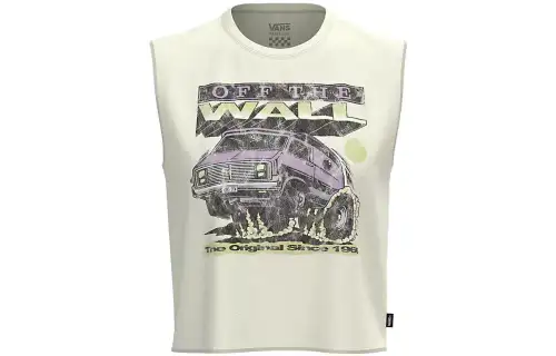 Vans Crusher Muscle Tank Top T Shirt Women's Yellow