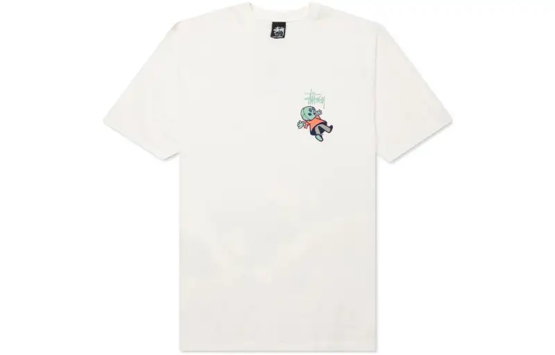 Stussy T Shirts Women's White Crew Neck Moderate Straight Fit