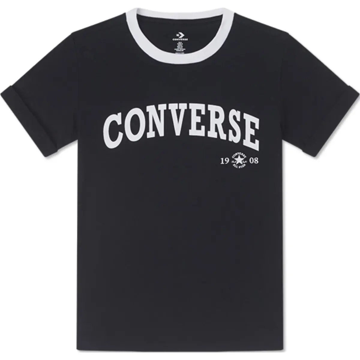 Converse RETRO CHUCKARCH TEE T Shirt Women's Black