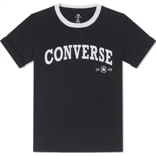 Converse RETRO CHUCKARCH TEE T Shirt Women's Black