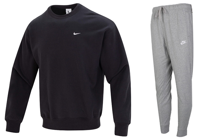 Nike Sweatshirt Sets Men's Crew Neck Moderate