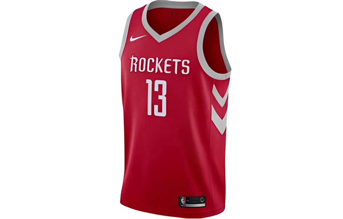Nike Basketball Jerseys Men's Red Moderate Straight Fit