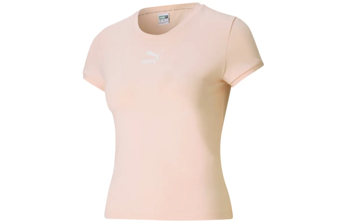 PUMA Set in Sleeve T Shirt Women's Light Pink