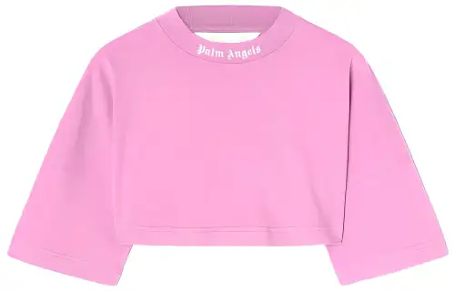 PALM ANGELS Logo-print Cropped T-shirt
