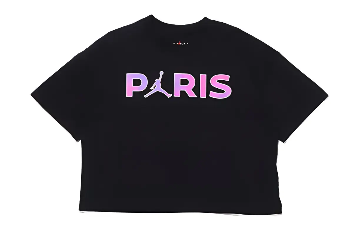 Jordan PSG Athleisure Regular Sleeve T Shirt Women's Black