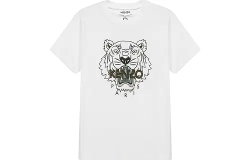 KENZO Classic Tiger Head SS21 Regular T Shirt Women's White