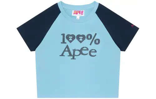 A BATHING APE Crop Tops Women's Crew Neck Moderate