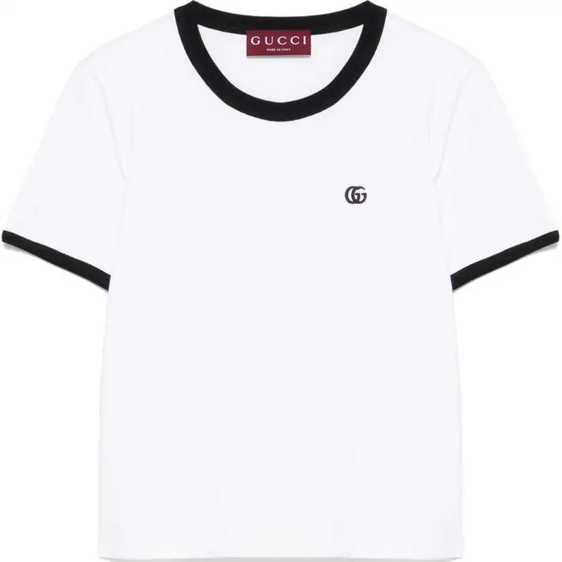 GUCCI SS25 Regular Sleeve T Shirt Women's White