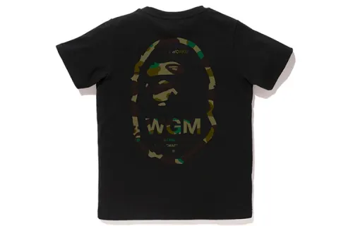 A BATHING APE Head Series T Shirts Women's Crew Neck Moderate Straight Fit