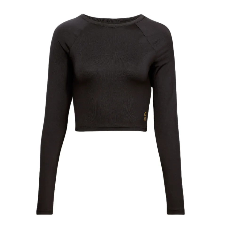 On T-Shirts Women's Black Crew Neck Moderate
