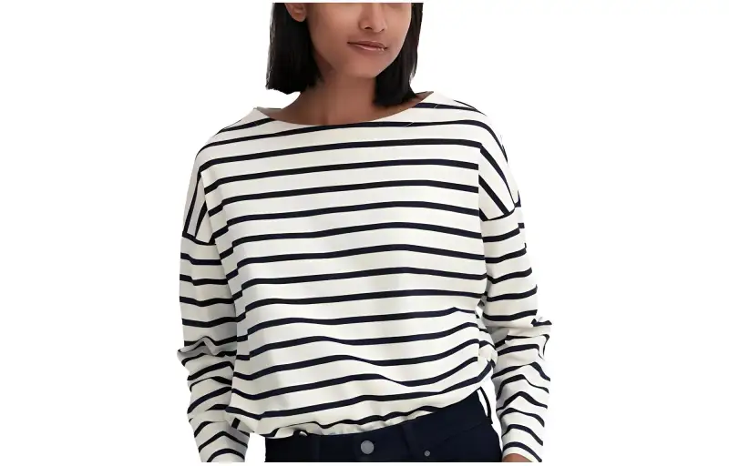 UNIQLO T Shirts Women's Ivory Crew Neck Moderate Straight Fit