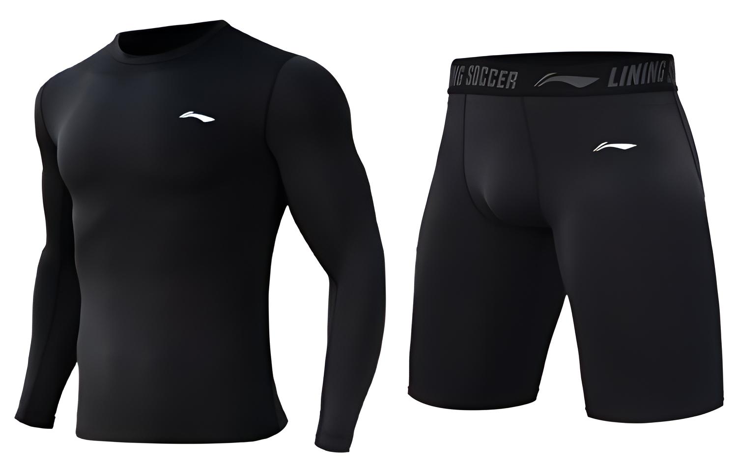 Li Ning Fitness Clothing Sets Men’s Black