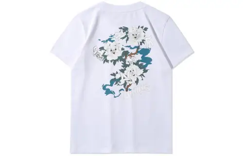 Li Ning T Shirts Women's White Crew Neck Moderate Straight Fit