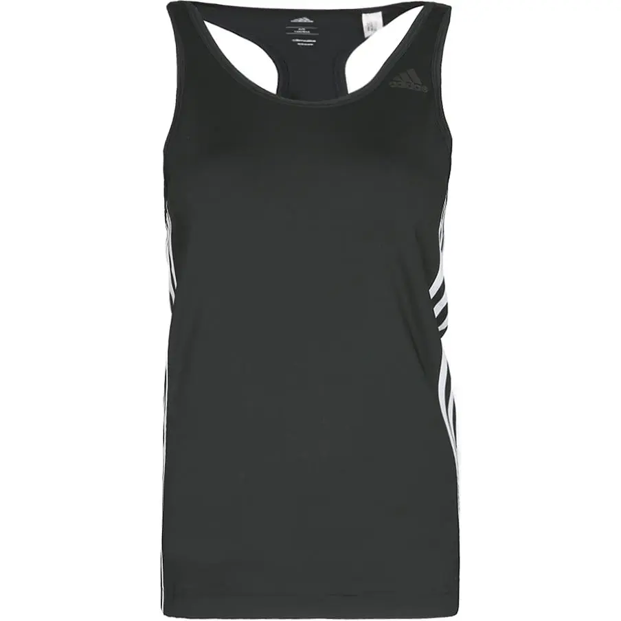 Adidas Tank Tops Women's Black Crew Neck Moderate Racerback