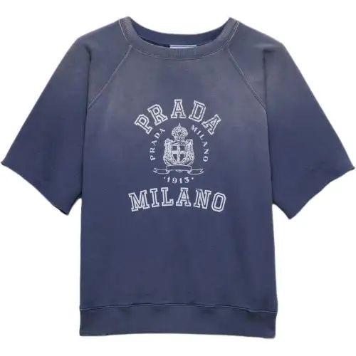 PRADA Logo Printed Crewneck T Shirt