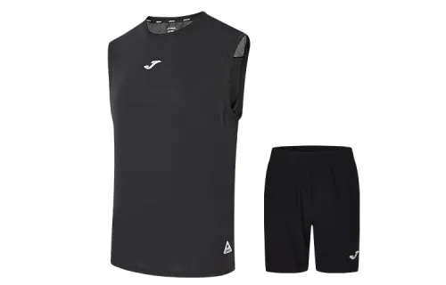Breathable quick dry T-shirt for gym, shorts, set, men's style