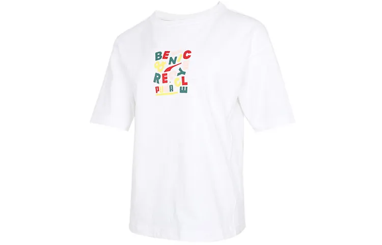 PUMA T-Shirts Women's White Crew Neck Moderate Straight Fit