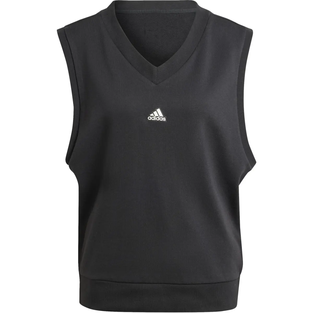 Adidas Tank Tops Women's Black V-neck Moderate Other