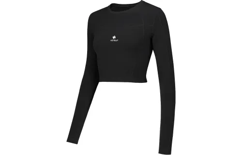 HOTSUIT Yoga clothing for gym with a round collar, long-sleeve, T-shirt, for running, slim fit
