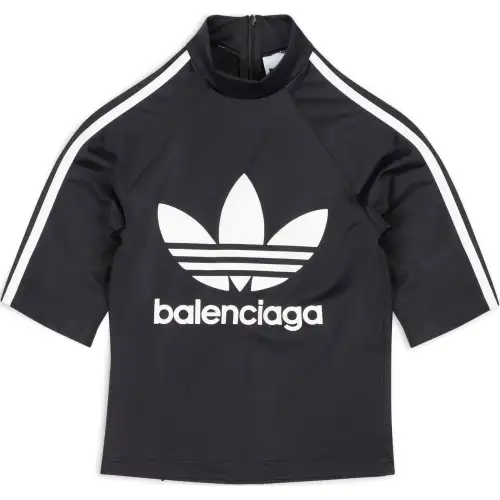 Balenciaga X Adidas Short Sleeve Athletic Top Black