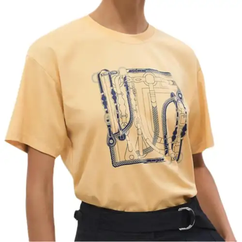 HERMES Regular T Shirt Women's Yellow