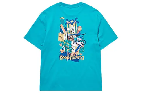 Anta Drop Shoulder Sleeve T Shirt Women's Blue