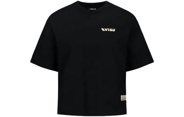 EVISU Crop Tops Women's Crew Neck Moderate