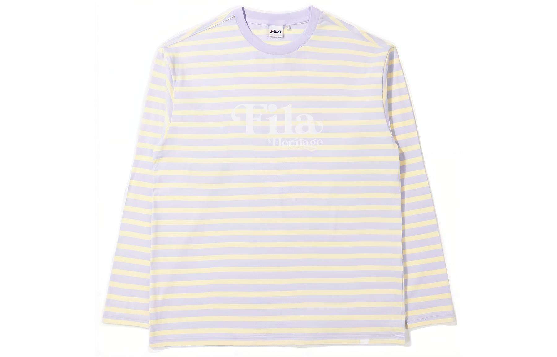 FILA T Shirts Women's Purple Crew Neck Moderate Straight Fit