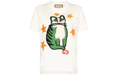 GUCCI T Shirts Women's White Crew Neck Moderate