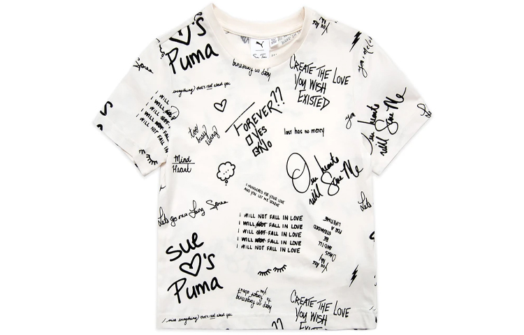 PUMA x Sue Tsai Stretch Seersucker Regular T Shirt Women's Ecru