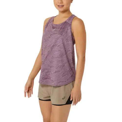 ASICS Running Tank Top Women's Gray Purple