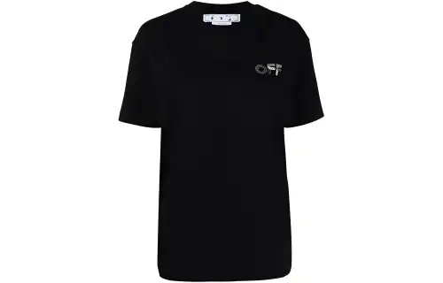 OFF WHITE Women'ss Construction Arrows T Shirt Black/Multi Grey