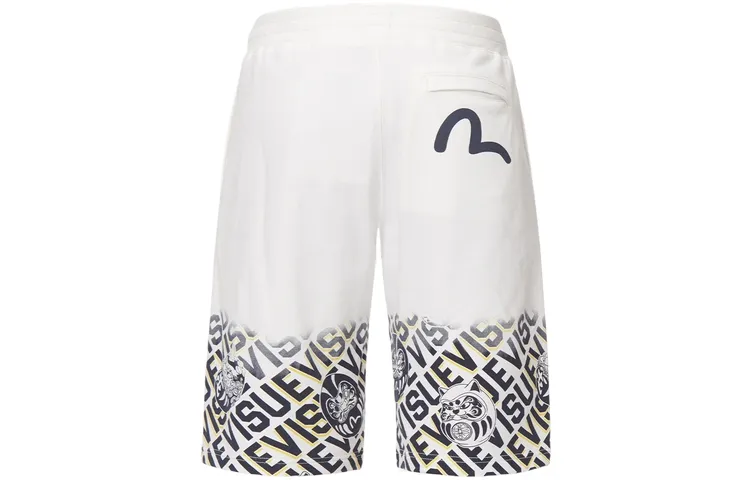 EVISU Sports Shorts Men's White Moderate