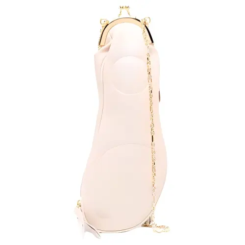 Maison Margiela Calfskin Crossbody Bag, Shoulder Bag Women's Light Beige