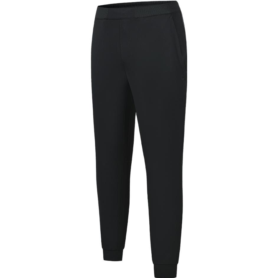 FILA Knitted Fabric Basic Minimalist Fleece Lined Fitness Sports Pants Men's Pitch Black