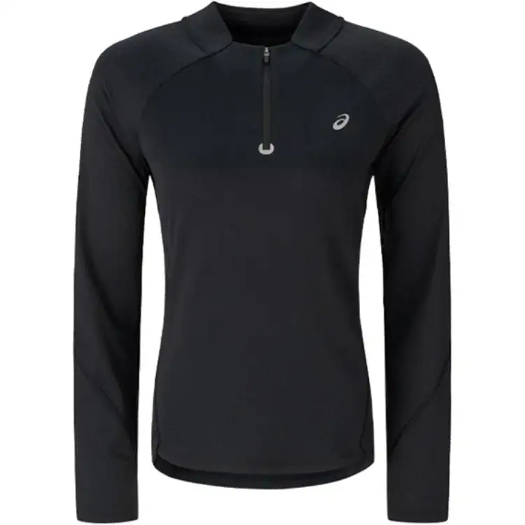 ASICS T Shirts Women's Black Stand Collar Moderate