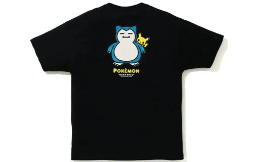 Bape X Pokemon Oversized Ladies Snorlax Tee #3 Black
