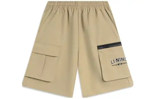 Li Ning Weekend Youth Sports Fashion Collection Sports Shorts Men's Authentic Khaki