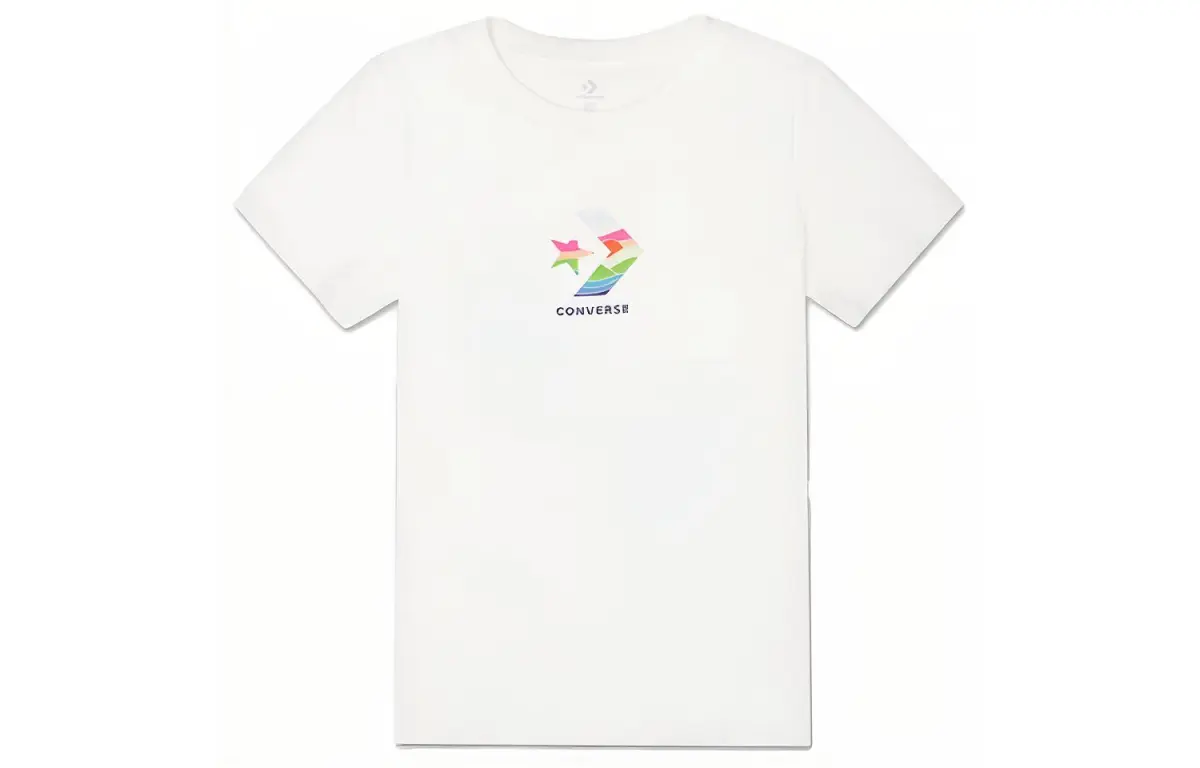 Converse Set in Sleeve T Shirt Women's White