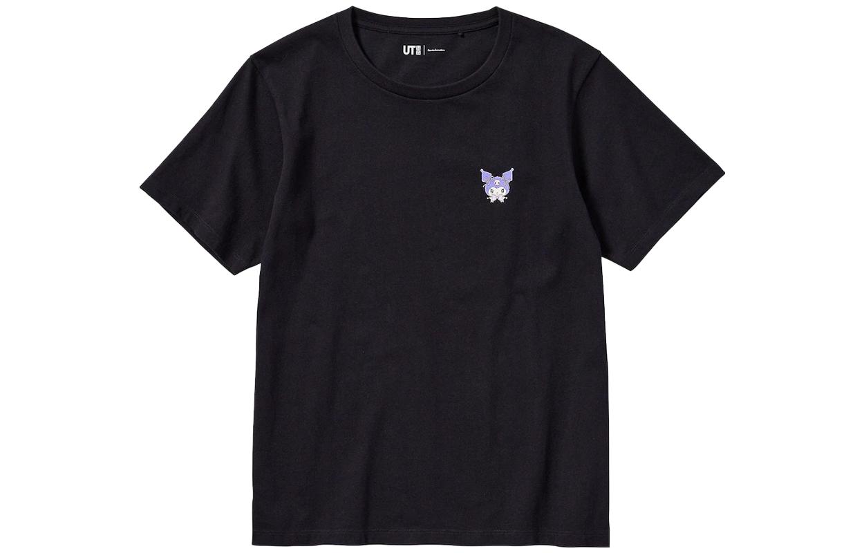 Женская футболка UNIQLO x Sanrio (черная)