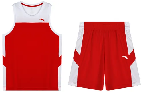 Basketball vest, shorts, set, men's style, cinnabar